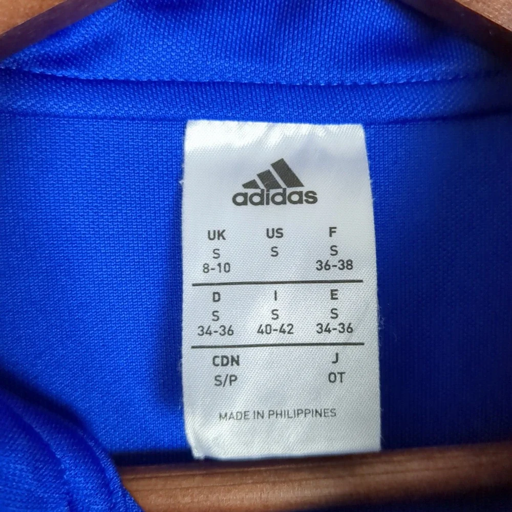 Adidas Climalite Mens Small Blue Quarter Zip Athletic Pullover Training Top